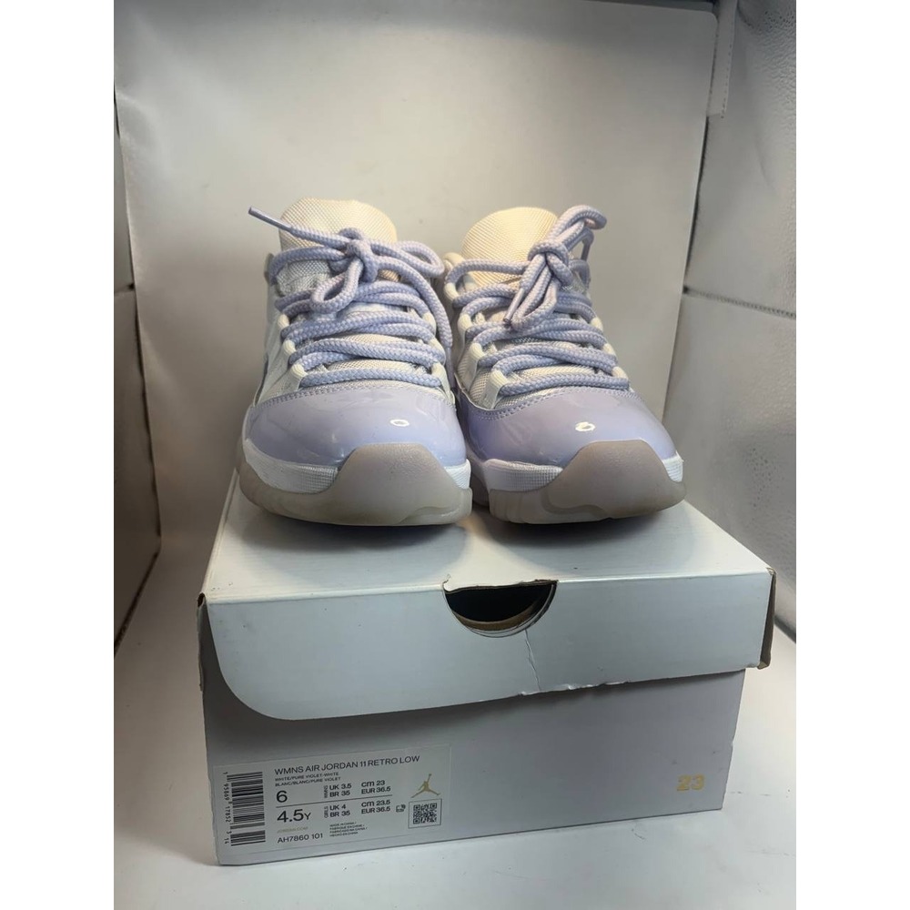 Nike Air Jordan 11‎ Retro Low Pure Violet White Purple AH7860-101 Womens 6 4.5Y